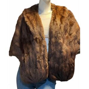 Genuine fur shawl